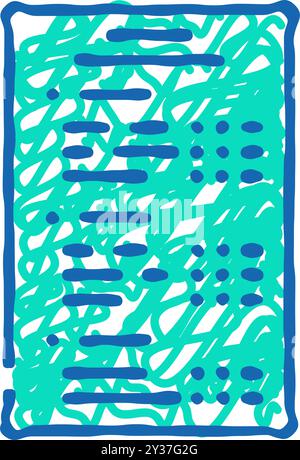 Schreiben von Handbüchern technischer Autor Icon Kritzelillustration Stock Vektor