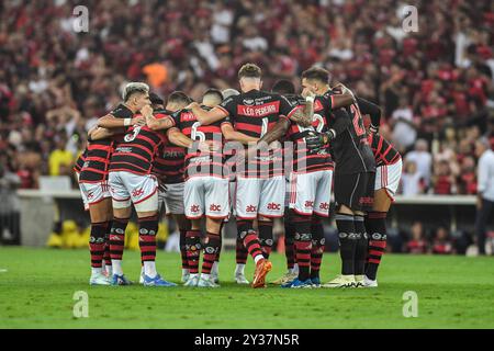 Rio, Brasilien - Septrember 12 2024: Mannschaftsspieler im Spiel zwischen Flamengo x Bahia beim Brasilien Cup, Runde Viertelfinale im Maracana Stadium Stockfoto