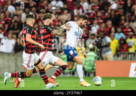 Rio, Brasilien - Septrember 12 2024: Spiel zwischen Flamengo x Bahia beim Brasilien Cup, Viertelfinale im Maracana Stadium Stockfoto