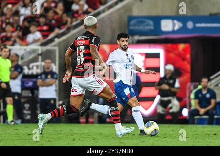 Rio, Brasilien - Septrember 12 2024: Spiel zwischen Flamengo x Bahia beim Brasilien Cup, Viertelfinale im Maracana Stadium Stockfoto