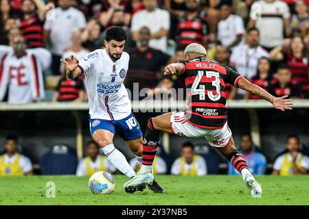 Rio, Brasilien - Septrember 12 2024: Spiel zwischen Flamengo x Bahia beim Brasilien Cup, Viertelfinale im Maracana Stadium Stockfoto