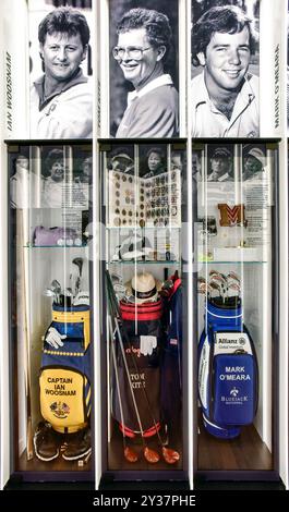 Ausstellungen in der USGA World Golf Hall of Fame auf dem Pinehurst Golf Course in Pinehurst North Carolina. Stockfoto
