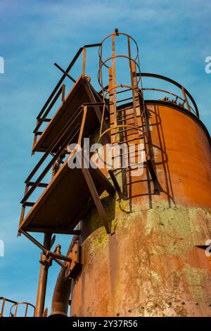 Verlassener Gasgenerator im Gas Works Park am Lake Union, Seattle, Washington State, USA Stockfoto