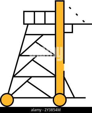 Farbabbildung des Belagerungsturms Stock Vektor