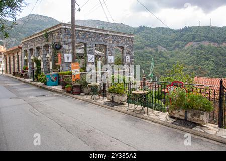 Lagadia Village, Arkadia, Griechenland Stockfoto