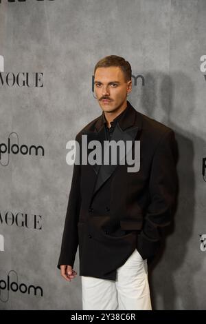 Madrid, Spanien. September 2024. Alberto Jimenez nimmt am 13. September 2024 an dem Fotogespräch für Vogue Fashion's Night Out 2024 in Madrid Teil. (Foto: Hazhard Espinoza Vallejos/NurPhoto) Credit: NurPhoto SRL/Alamy Live News Stockfoto