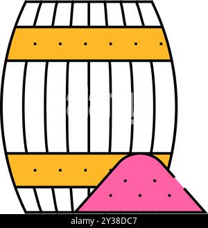 Farbillustration des Pulverfass-Symbols Stock Vektor