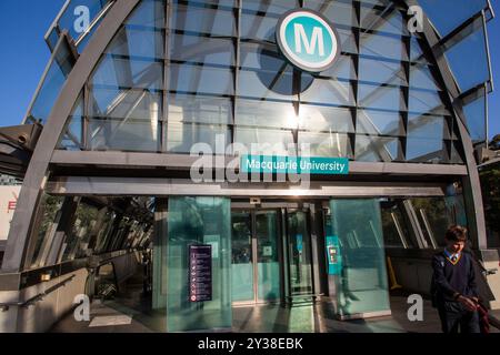 Macquarie University Sydney U-Bahn-Station Stockfoto