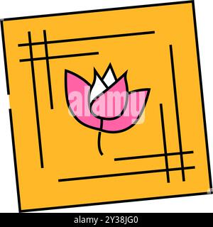 Farbige Illustration für das flache Wischtuch Stock Vektor