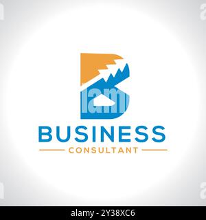 „B“-Schriftzug mit Business Brand Logo. Stock Vektor
