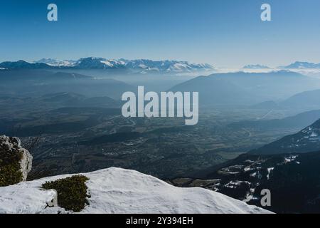 Blick vom Vercors Massif Stockfoto