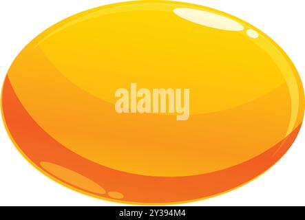 Diese glänzende orangefarbene Kugel reflektiert das Licht und sorgt für ein helles und fröhliches Gefühl Stock Vektor
