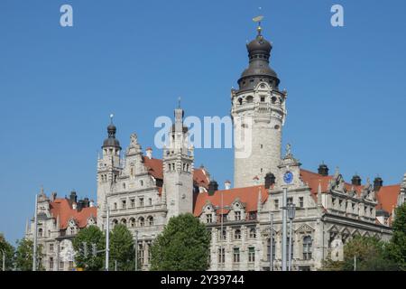 Neues Rathaus Leipzig Deutschland Europa Stockfoto