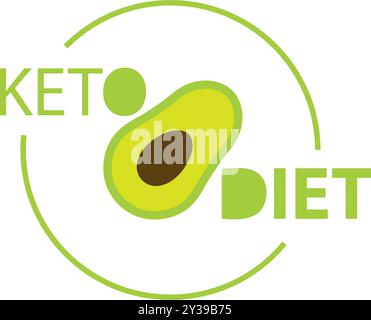 Logo von Keto Diet Icon. Ketogen-zugelassenes Zeichen-Vektor-Symbol Stock Vektor