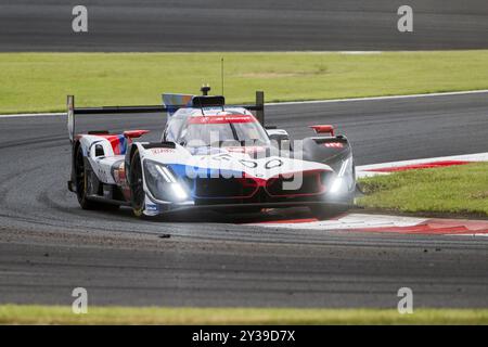 Oyama, Shizuoka, Japan, 13.09.2024, 20 VAN DER LINDE Sheldon (zaf), FRIJNS Robin (nld), RAST Rene (ger), BMW M Team WRT, BMW Hybrid V8 #20, Hypercar, Action während der 6 Stunden von Fuji 2024, 7. Runde der FIA Langstrecken-Weltmeisterschaft 2024, vom 13. Bis 15. September 2024 auf dem Fuji Speedway in Oyama, Shizuoka, Japan Stockfoto