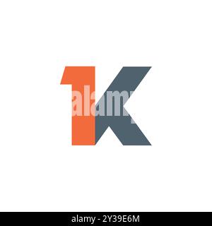 Marketing und Social Like zählen 1K Design Shape Stock Vektor