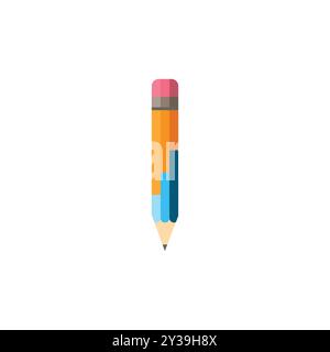 Zeichentrickfilm Bildung Kinder Farbe Bleistift Design Stock Vektor