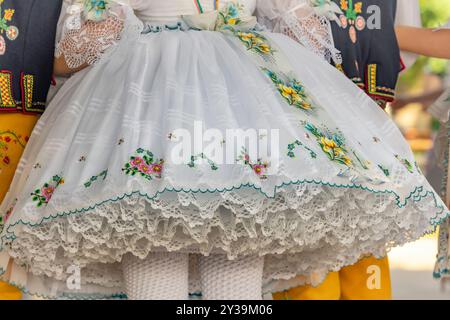 Detail der Tracht, Rakvice, Südmähren, Tschechische Republik Stockfoto