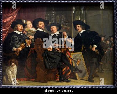 Offiziere der Armbahnengilde der Amsterdamer Bürgergarde, 1653, Bartholomeus van der HELST, Haarlem (Pays-Bas), 1613 - Amsterdam (Pays-Bas), 1 Stockfoto