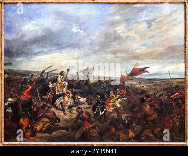 Schlacht von Poitiers, auch bekannt als König Jean bei der Schlacht von Poitiers (19. September 1356), 1830, Öl auf Leinwand, Eugène DELACROIX, Saint-Maurice (près) Stockfoto