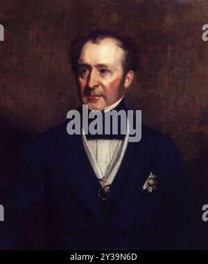 Sir Roderick Impey Murchison, 1. Baronet (1792–1871), schottischer Geologe und Geograph, Portraitgemälde in Öl auf Leinwand von Stephen Pearce, 1856 Stockfoto