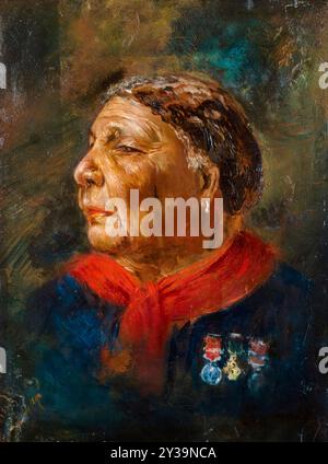 Mary Seacole (1805–1881), britisch-jamaikanische Krankenschwester, Portraitgemälde in Öl auf Tafel von Albert Charles Challen, 1869 Stockfoto