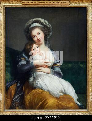 Madame Vigée Lebrun und ihre Tochter Jeanne-Lucie, bekannt als Julie (1780-1819), 1786, Oil on Panel, Elisabeth-Louise VIGÉE-LEBRUN, Paris, 1755 - 1842, Stockfoto