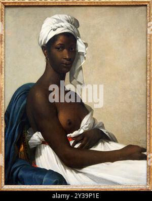 Porträt einer schwarzen Frau, Salon von 1800 unter dem Titel Porträt eines Negress, Öl auf Leinwand, Marie-Guilhelmine BENOIST, geb. DE LAVILLE-LEROULX, Pari Stockfoto