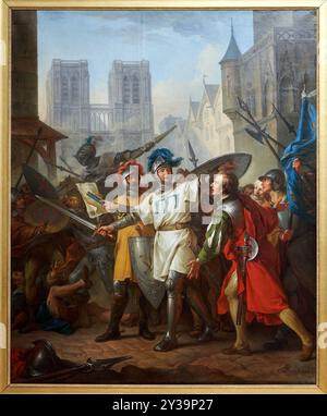 Die Rückeroberung von Paris von den Engländern (13. April 1436), 1787, Öl auf Leinwand, Jean-Simon BERTHELEMY, Laon, 1743 - Paris, 1811, Musée du Louvre, Paris, Stockfoto