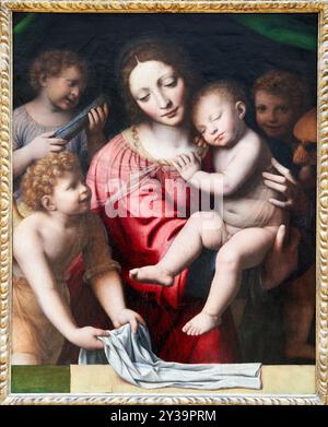 Das Kind Jesus schlafend, Öl auf Platte auf Leinwand übertragen, um 1525-1530, Bernardino LUINI, Dumenza (nord de Mailand), vers 1480-1485 - Mailand ?, 153 Stockfoto