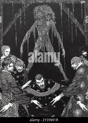 PoE - Ich hatte das Monster in der Wand Tomb Art von Harry Clarke für Poes The Black Cat 1936 Stockfoto