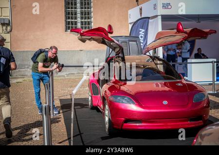 Torino, Italien. September 2024. Inaugurazione del Salone dell'Auto di Torino, Italia - Cronaca - Venerd&#xec; 13 Settembre 2024 (Foto Giulio Lapone/LaPresse) Einweihung des Salone dell'Auto von Turin, Italien - Nachrichten - Donnerstag, 12. September 2024 (Foto Giulio Lapone/LaPresse) Credit: LaPresse/Alamy Live News Stockfoto