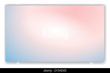 Ein Hintergrund mit sanftem Farbverlauf in sanften Rosa- und Blautönen für kreative Designs Stock Vektor