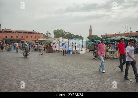 Djema el Fna Market Marakesch, Marokko, Nordafrika Stockfoto