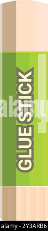 Grüner Klebestift auf weißem Hintergrund, perfekt für kreative Projekte Stock Vektor
