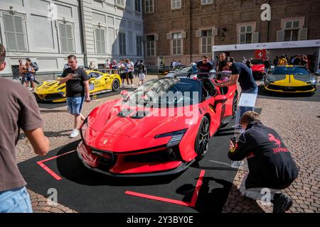 Torino, Italien. September 2024. Salone dell'Auto di Torino, Italia - Cronaca - Venerd&#xec; 13 Settembre 2024 (Foto Giulio Lapone/LaPresse)Salone dell'Auto aus Turin, Italien - Nachrichten - Donnerstag, 12. September 2024 (Foto Giulio Lapone/LaPresse) Credit: LaPresse/Alamy Live News Stockfoto