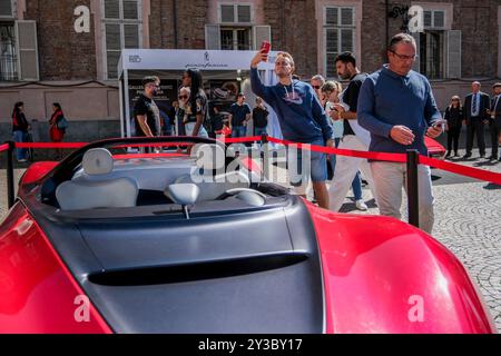 Torino, Italien. September 2024. Salone dell'Auto di Torino, Italia - Cronaca - Venerd&#xec; 13 Settembre 2024 (Foto Giulio Lapone/LaPresse)Salone dell'Auto aus Turin, Italien - Nachrichten - Donnerstag, 12. September 2024 (Foto Giulio Lapone/LaPresse) Credit: LaPresse/Alamy Live News Stockfoto