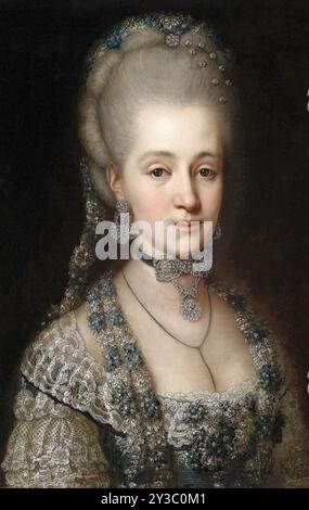 Erzherzogin Marie Christine von Österreich (1742–1798), Herzogin von Teschen, um 1770. Private Sammlung. Stockfoto