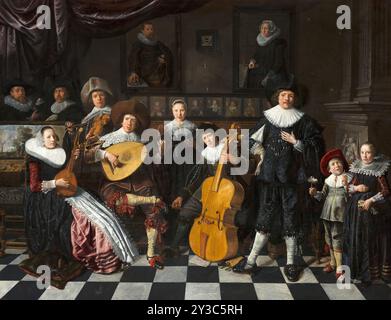 Selbstporträt mit Familienmitgliedern, 1630-1640. Gefunden in der Sammlung des Frans Hals Museums Haarlem. Stockfoto