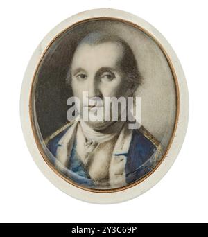 Porträt von George Washington (1732–1799) als Oberbefehlshaber der Kontinentalarmee während des Amerikanischen Unabhängigkeitskrieges. Private Sammlung. Stockfoto