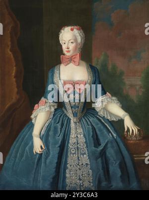 Herzogin Elisabeth Christine von Braunschweig-Wolfenb&#xfc;ttel-Bevern (1715–1797), Königin von Preußen, um 1738. Gefunden in der Sammlung der Alten Pinakothek, München. Stockfoto