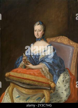 Porträt der Prinzessin Sophie Charlotte von Solms-Hohensolms-lich, n&#xe9;e Gräfin von Dohna-Wartenberg (1740-1798). Private Sammlung. Stockfoto