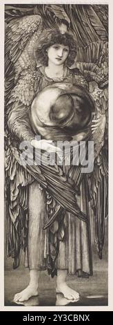 Dalziels' Bibelgalerie - die Tage der Schöpfung - der erste Tag, um 1860, (1900). Große Kugel, mit Darstellungen von Dunkelheit und Licht. Stockfoto