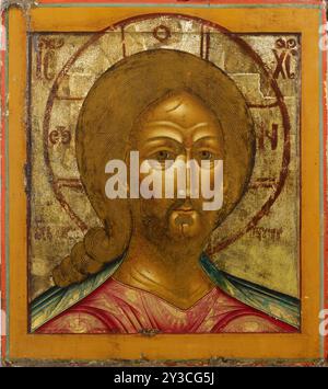 Christ-feuriger Look, russische Ikone, 1700-1799. Stockfoto