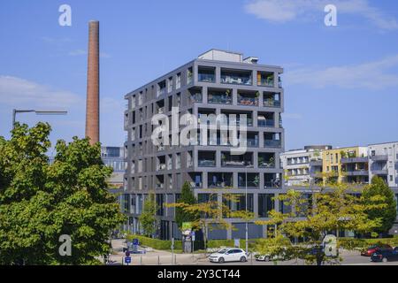 Modernes Wohngebäude am Arnulfpark in München Stockfoto
