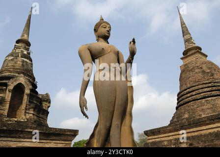 Buddha Statue, Sukhothai Historical Park, Sukhothai, Thailand, Asien Stockfoto