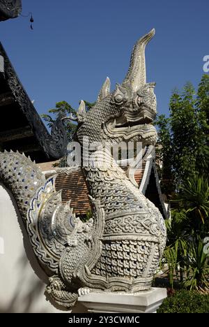 Stone Naga, Chiang Mai, Thailand, Asien Stockfoto