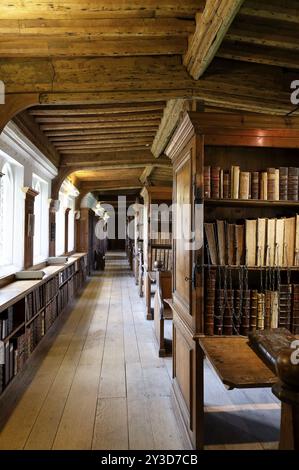 Innenansicht, Cathedral Library, Wells Cathedral, Wells, England, Großbritannien Stockfoto