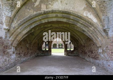 Chapter House, Cleeve Abbey, Washford, England, Großbritannien Stockfoto