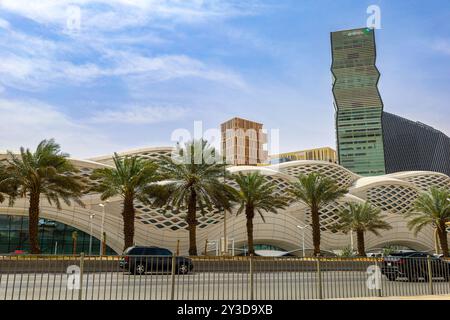 Riad, Saudi-Arabien - 15. März 2024, King Abdullah Financial District, KAFD Business Towers Stockfoto